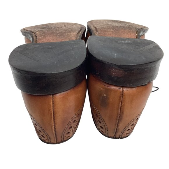 Allen Edmonds Strand Mens Brogue Oxford Dress Shoes Sz 7.5 Brown Leather Made In - Picture 9 of 14